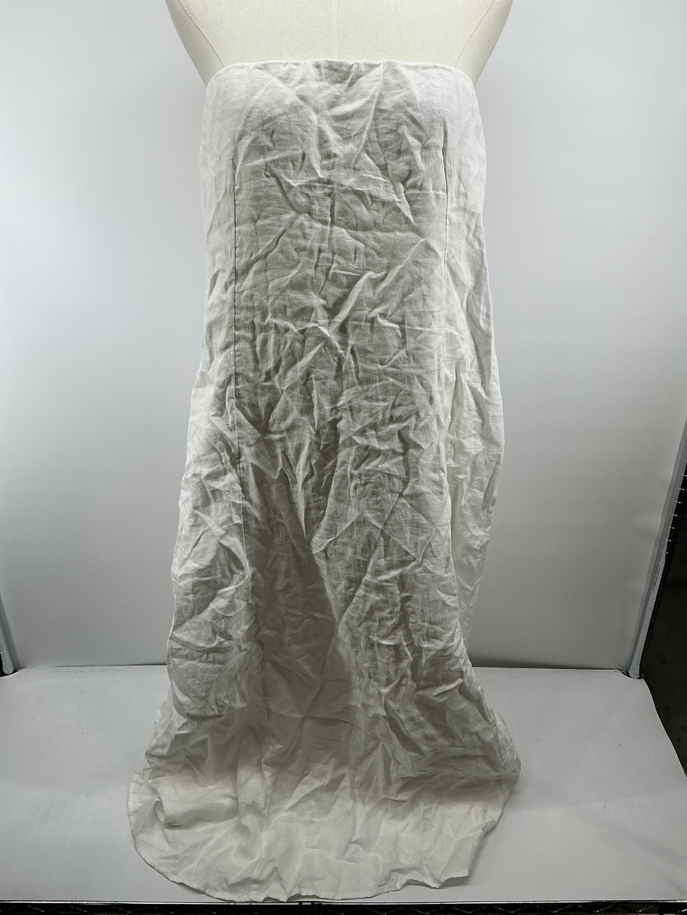 100% European Linen Strapless Maxi Dress